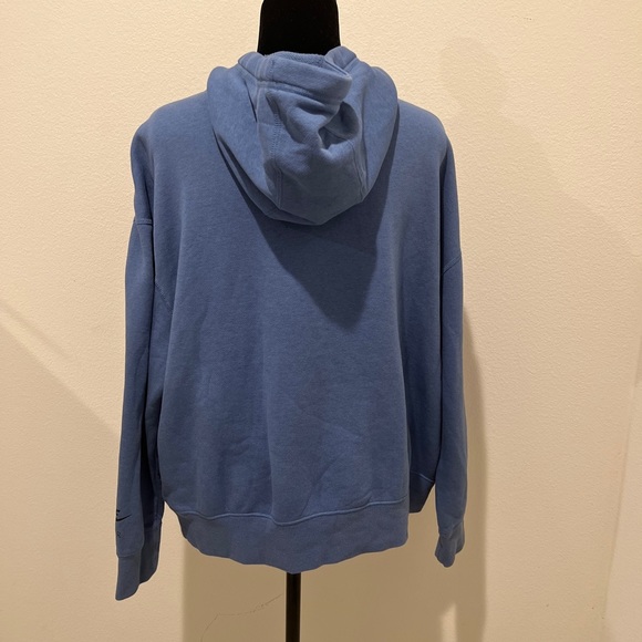 Nike Air hoodie Blue Cowl Neck Pullover Pocket Sweatshirt Spell Out size M - Picture 4 of 6